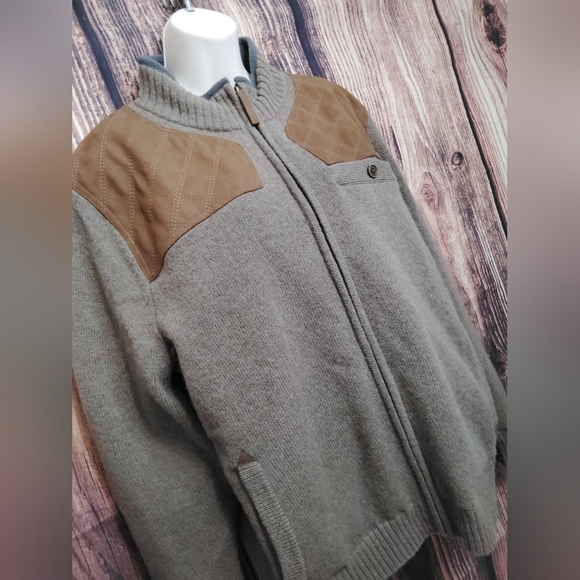 Men's Duluth trading Gray and Brown Sweater - Picture 3 of 5